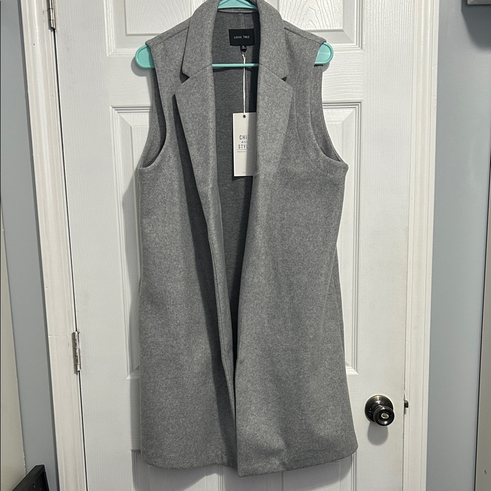 Love Tree Charcoal Gray Vest